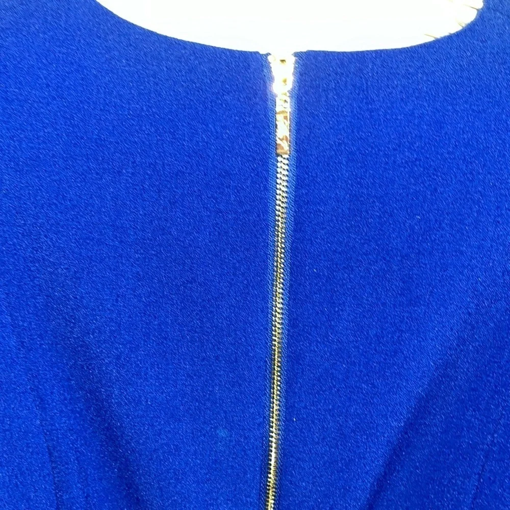 Eliza J Royal Blue Flutter Sleeve Dress Size 4 - Picture 5 of 13